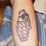 grenade tattoo photo 01.03.2019 №225 - idea for drawing a grenade tattoo - tattoovalue.net