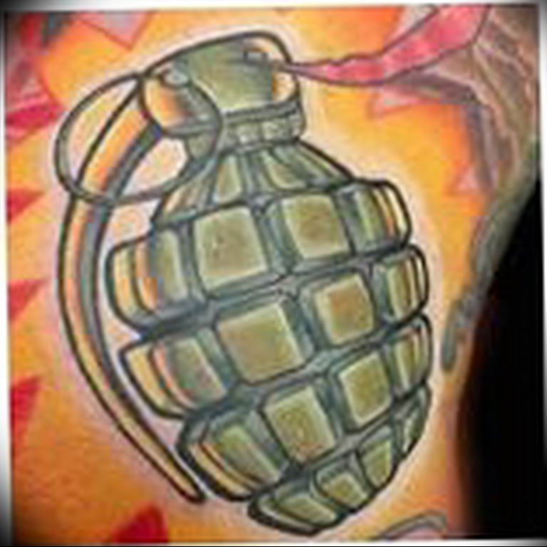 grenade tattoo photo 01.03.2019 №226 - idea for drawing a grenade tattoo - tattoovalue.net