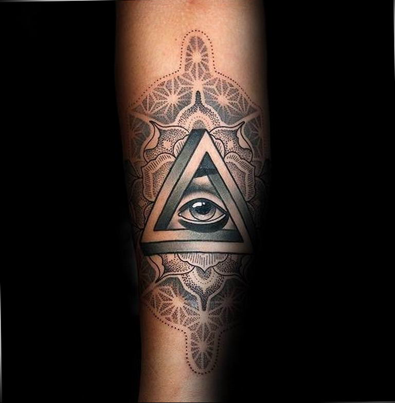 photo eye in triangle tattoo 03.03.2019 № 054 - idea for eye in triangle ta...
