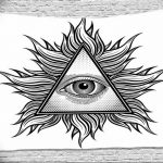 photo eye in triangle tattoo 03.03.2019 №057 - idea for eye in triangle tattoo - tattoovalue.net
