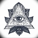 photo eye in triangle tattoo 03.03.2019 №211 - idea for eye in triangle tattoo - tattoovalue.net