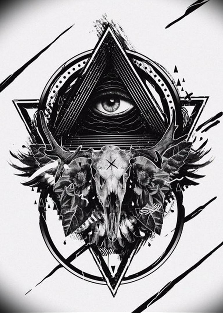 triangle eye tattoo design  Clip Art Library