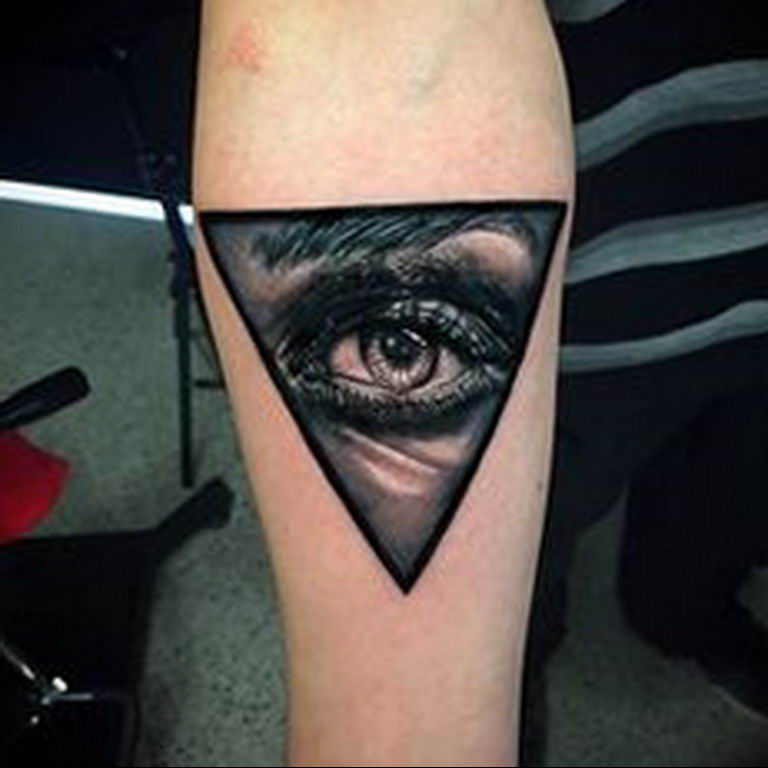 photo eye in triangle tattoo 03.03.2019 №004 - idea for eye in triangle tattoo - tattoovalue.net