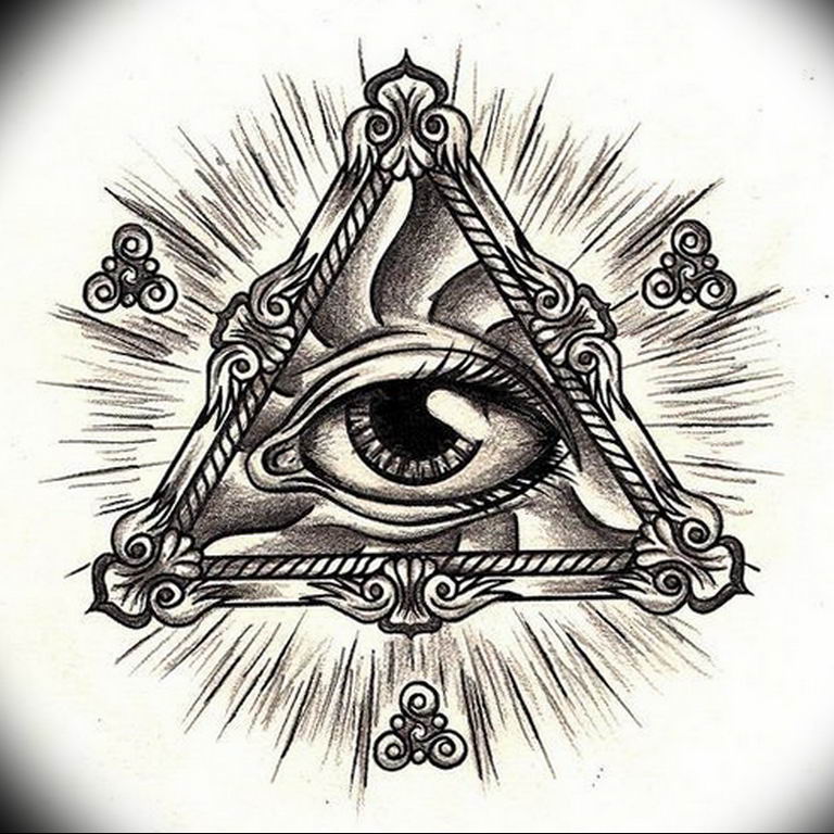 photo eye in triangle tattoo 03.03.2019 №007 - idea for eye in triangle tattoo - tattoovalue.net