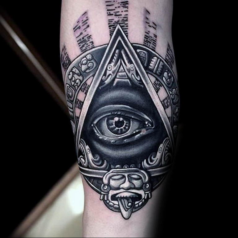 photo eye in triangle tattoo 03.03.2019 №017 - idea for eye in triangle tattoo - tattoovalue.net