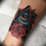 photo eye in triangle tattoo 03.03.2019 №018 - idea for eye in triangle tattoo - tattoovalue.net