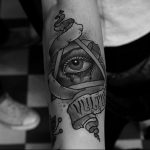 photo eye in triangle tattoo 03.03.2019 №020 - idea for eye in triangle tattoo - tattoovalue.net