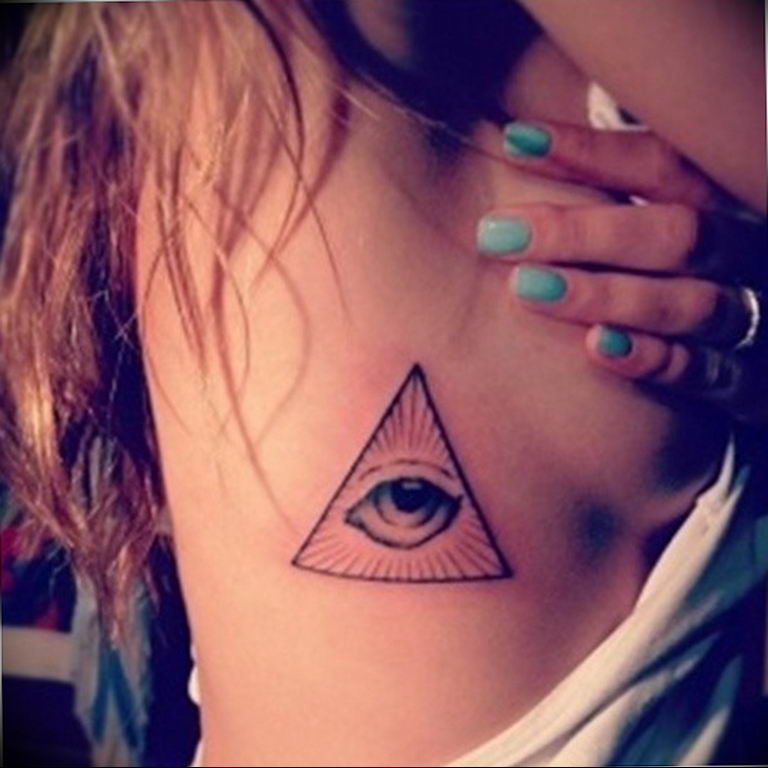 photo eye in triangle tattoo 03.03.2019 №024 - idea for eye in triangle tattoo - tattoovalue.net