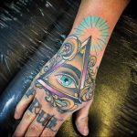 photo eye in triangle tattoo 03.03.2019 №027 - idea for eye in triangle tattoo - tattoovalue.net