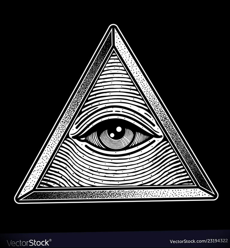 photo eye in triangle tattoo 03.03.2019 №029 - idea for eye in triangle tattoo - tattoovalue.net