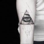 photo eye in triangle tattoo 03.03.2019 №030 - idea for eye in triangle tattoo - tattoovalue.net