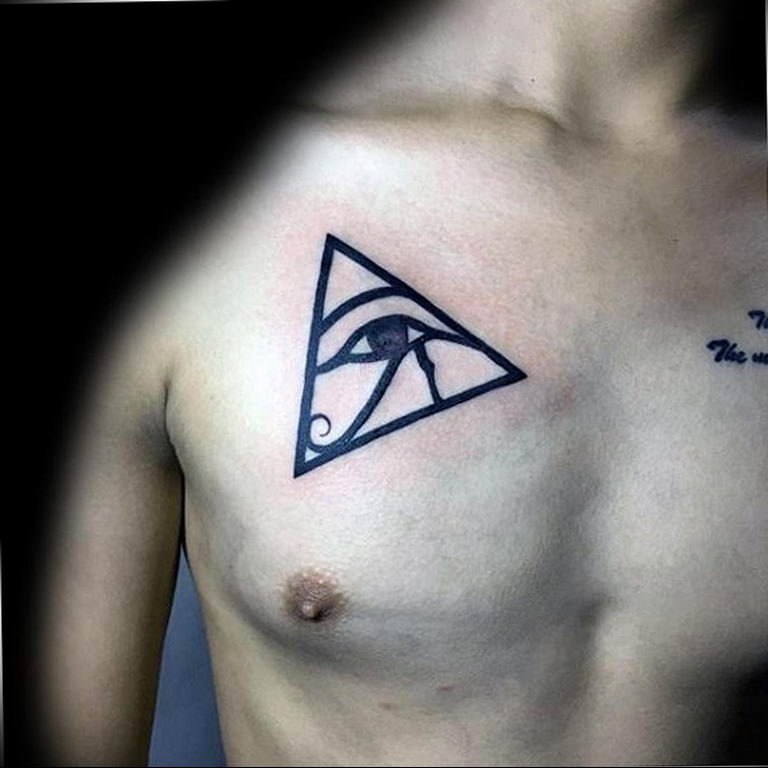 photo eye in triangle tattoo 03.03.2019 №033 - idea for eye in triangle tattoo - tattoovalue.net