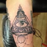 photo eye in triangle tattoo 03.03.2019 №042 - idea for eye in triangle tattoo - tattoovalue.net