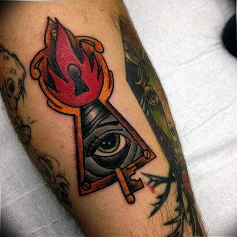 photo eye in triangle tattoo 03.03.2019 №051 - idea for eye in triangle tattoo - tattoovalue.net