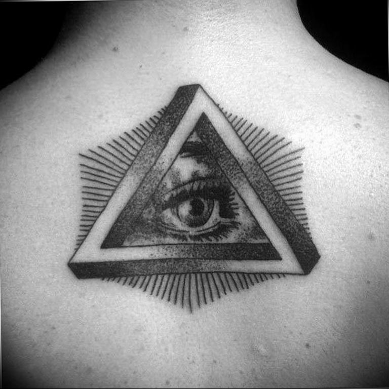 photo eye in triangle tattoo 03.03.2019 №052 - idea for eye in triangle tattoo - tattoovalue.net
