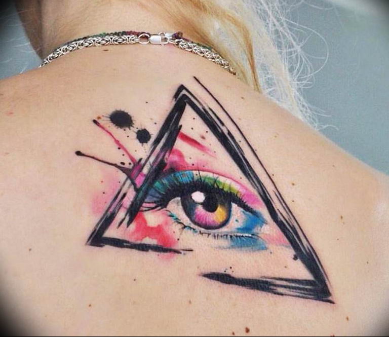 photo eye in triangle tattoo 03.03.2019 №061 - idea for eye in triangle tattoo - tattoovalue.net