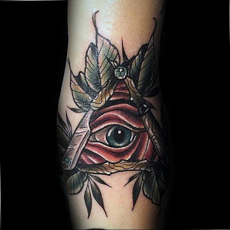 photo eye in triangle tattoo 03.03.2019 №063 - idea for eye in triangle tattoo - tattoovalue.net