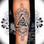 photo eye in triangle tattoo 03.03.2019 №074 - idea for eye in triangle tattoo - tattoovalue.net