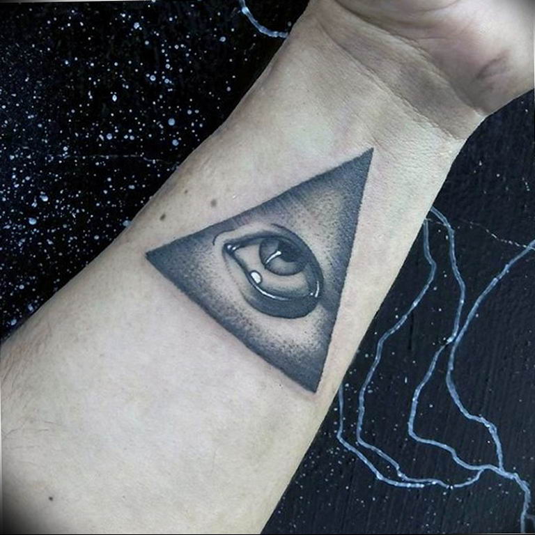 photo eye in triangle tattoo 03.03.2019 №077 - idea for eye in triangle tattoo - tattoovalue.net