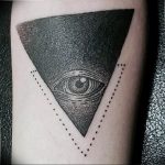 photo eye in triangle tattoo 03.03.2019 №079 - idea for eye in triangle tattoo - tattoovalue.net