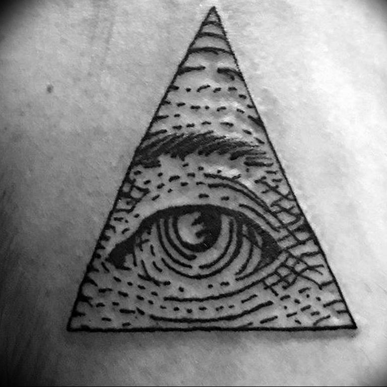 photo eye in triangle tattoo 03.03.2019 №086 - idea for eye in triangle tattoo - tattoovalue.net