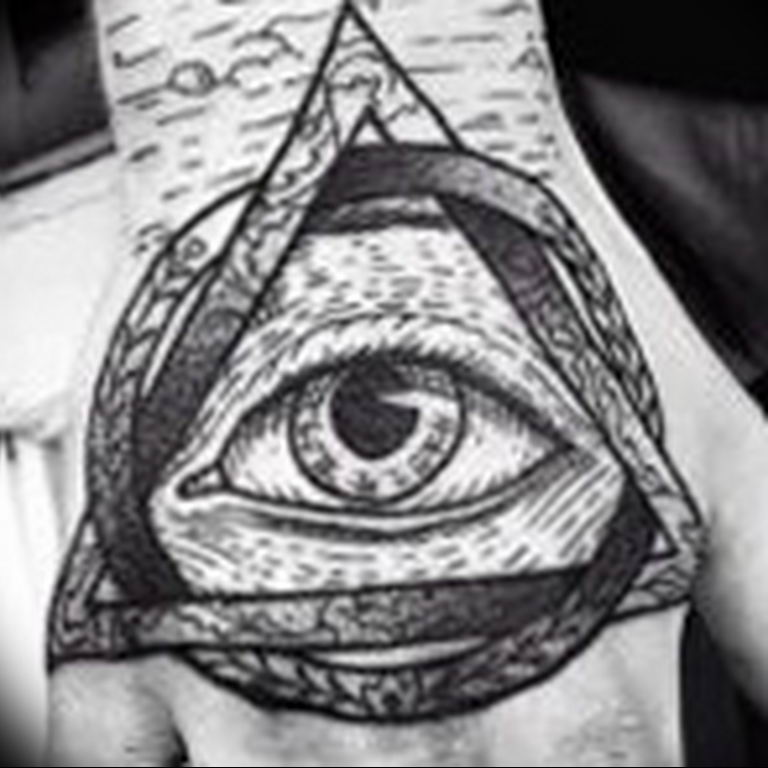 photo eye in triangle tattoo 03.03.2019 №090 - idea for eye in triangle tattoo - tattoovalue.net
