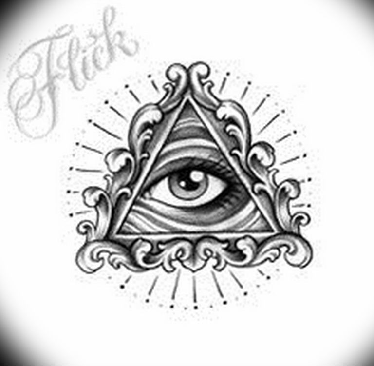 photo eye in triangle tattoo 03.03.2019 №092 - idea for eye in triangle tattoo - tattoovalue.net