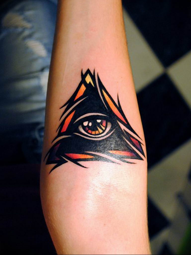 photo eye in triangle tattoo 03.03.2019 №101 - idea for eye in triangle tattoo - tattoovalue.net