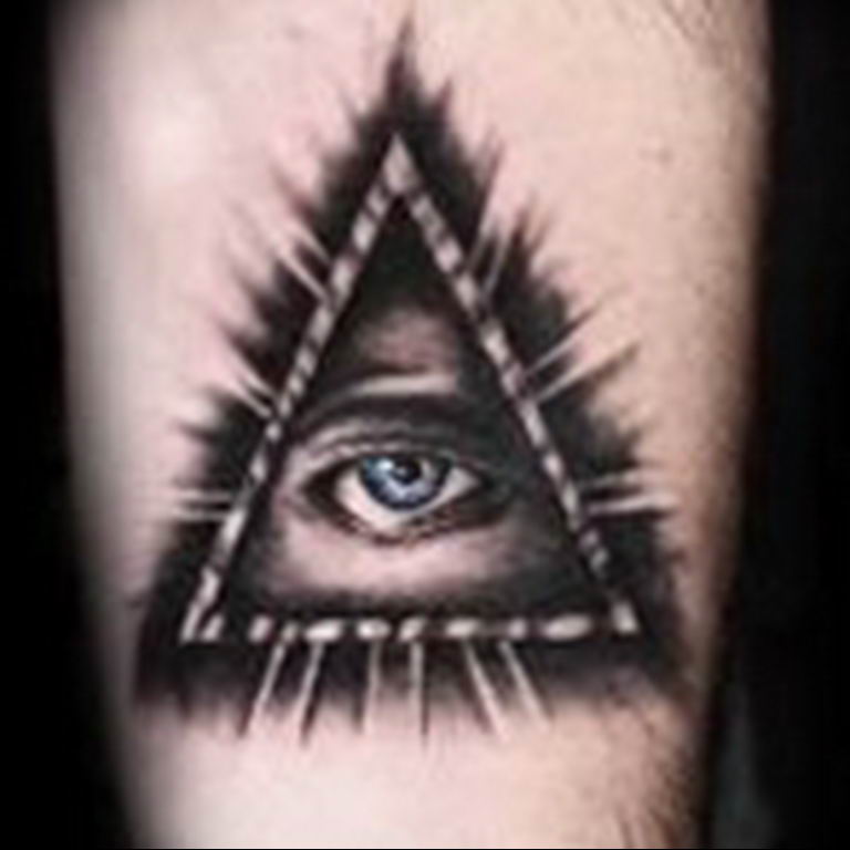 photo eye in triangle tattoo 03.03.2019 №106 - idea for eye in triangle tattoo - tattoovalue.net