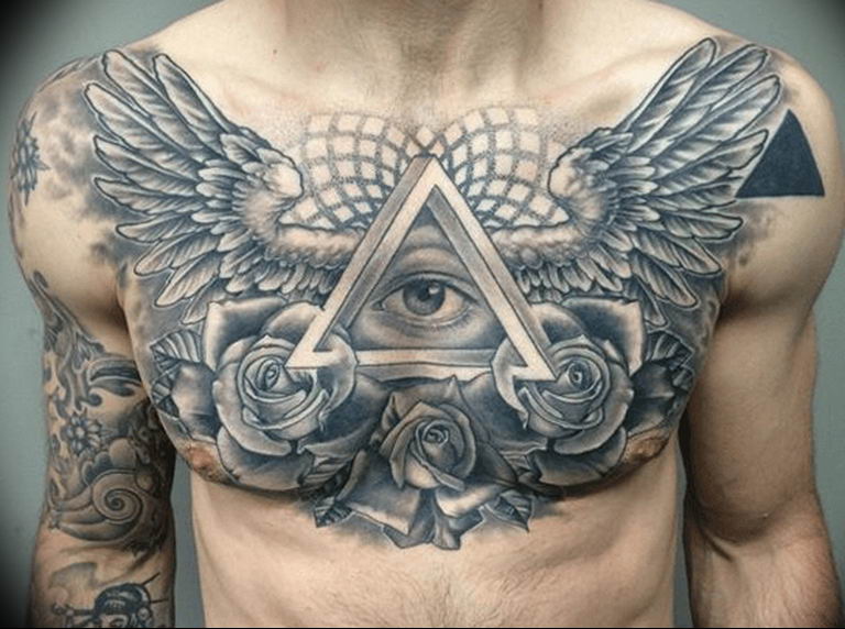 photo eye in triangle tattoo 03.03.2019 №114 - idea for eye in triangle tattoo - tattoovalue.net
