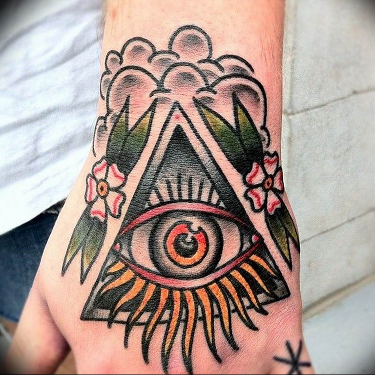 photo eye in triangle tattoo 03.03.2019 №117 - idea for eye in triangle tattoo - tattoovalue.net