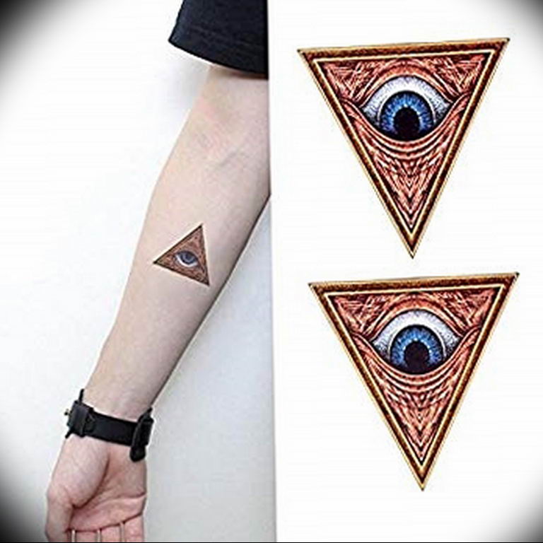 photo eye in triangle tattoo 03.03.2019 №118 - idea for eye in triangle tattoo - tattoovalue.net