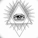photo eye in triangle tattoo 03.03.2019 №121 - idea for eye in triangle tattoo - tattoovalue.net