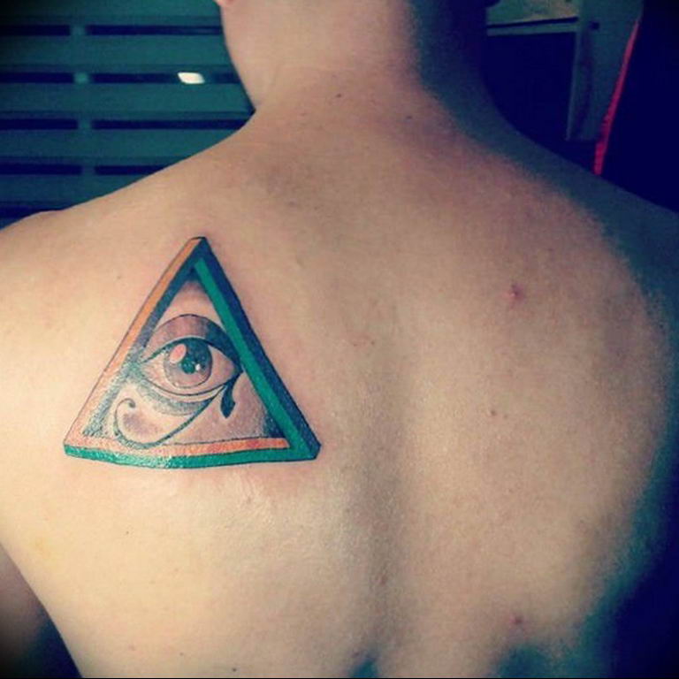 photo eye in triangle tattoo 03.03.2019 №132 - idea for eye in triangle tattoo - tattoovalue.net