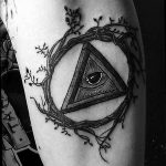 photo eye in triangle tattoo 03.03.2019 №135 - idea for eye in triangle tattoo - tattoovalue.net