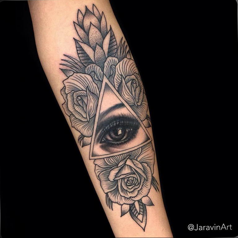 photo eye in triangle tattoo 03.03.2019 №137 - idea for eye in triangle tattoo - tattoovalue.net