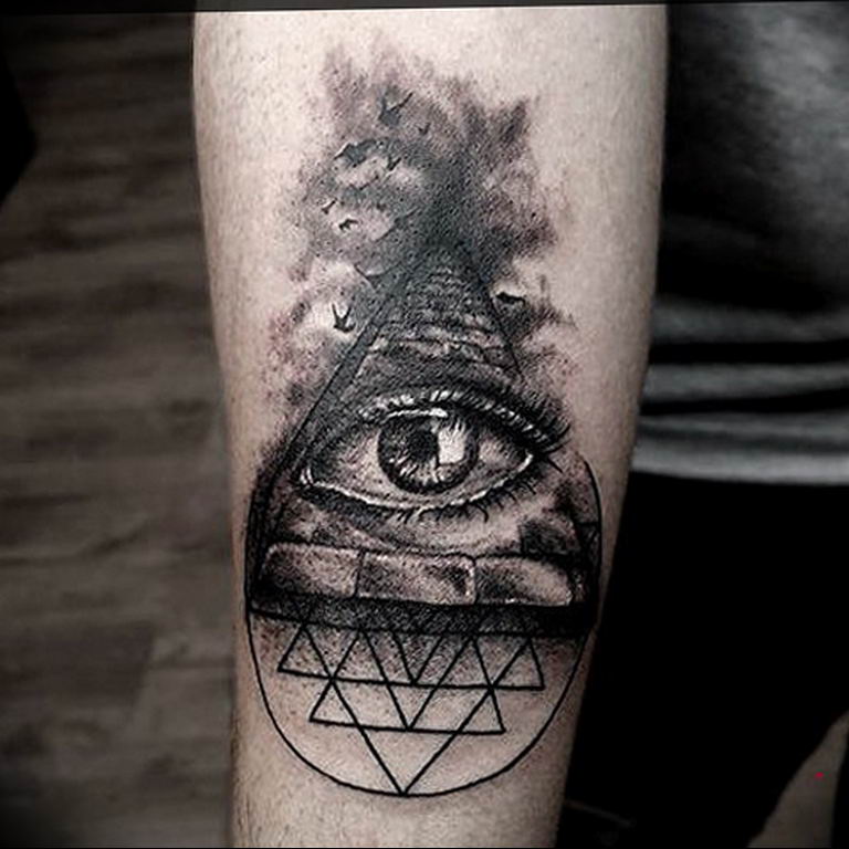 photo eye in triangle tattoo 03.03.2019 №138 - idea for eye in triangle tattoo - tattoovalue.net