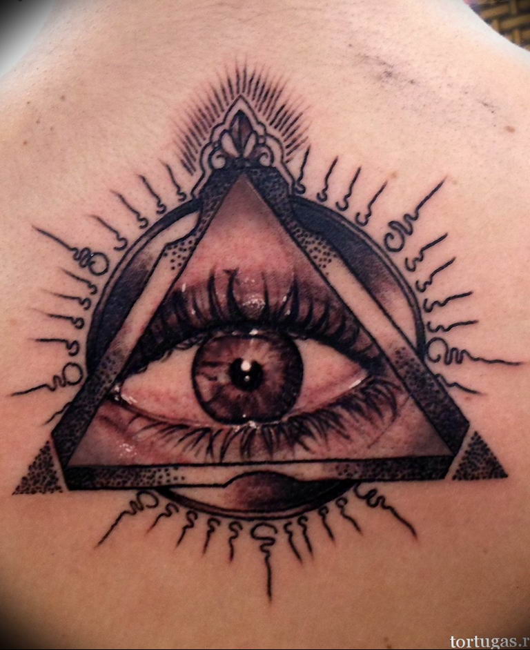 photo eye in triangle tattoo 03.03.2019 №139 - idea for eye in triangle tattoo - tattoovalue.net