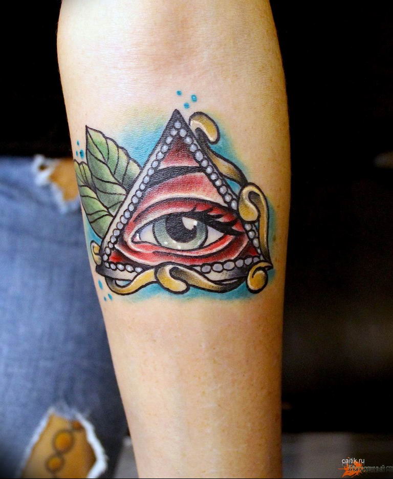 photo eye in triangle tattoo 03.03.2019 №145 - idea for eye in triangle tattoo - tattoovalue.net