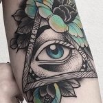 photo eye in triangle tattoo 03.03.2019 №147 - idea for eye in triangle tattoo - tattoovalue.net