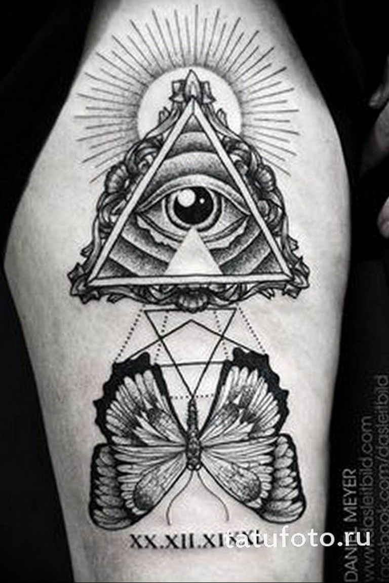 photo eye in triangle tattoo 03.03.2019 №149 - idea for eye in triangle tattoo - tattoovalue.net