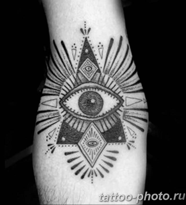 photo eye in triangle tattoo 03.03.2019 №150 - idea for eye in triangle tattoo - tattoovalue.net