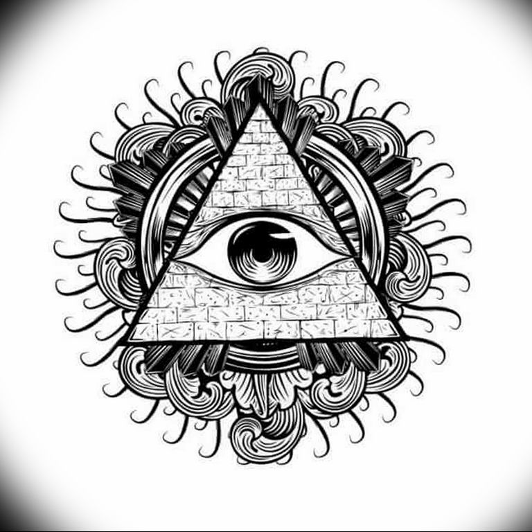 photo eye in triangle tattoo 03.03.2019 №155 - idea for eye in triangle tattoo - tattoovalue.net