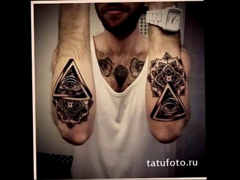 photo eye in triangle tattoo 03.03.2019 №174 - idea for eye in triangle tattoo - tattoovalue.net