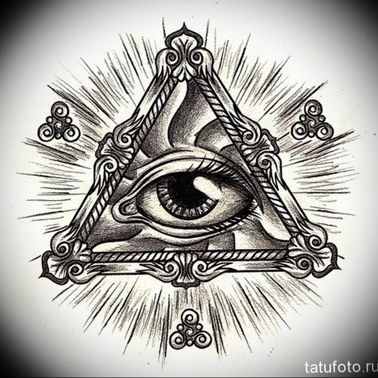 photo eye in triangle tattoo 03.03.2019 №175 - idea for eye in triangle tattoo - tattoovalue.net