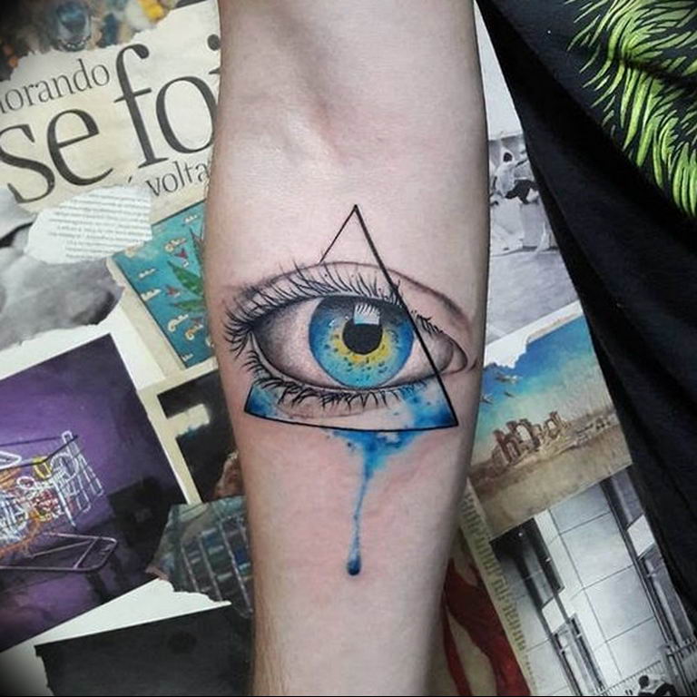 photo eye in triangle tattoo 03.03.2019 №181 - idea for eye in triangle tattoo - tattoovalue.net