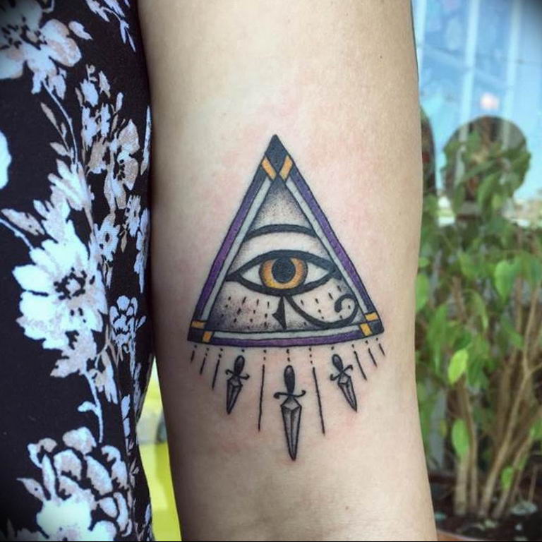 photo eye in triangle tattoo 03.03.2019 №196 - idea for eye in triangle tattoo - tattoovalue.net