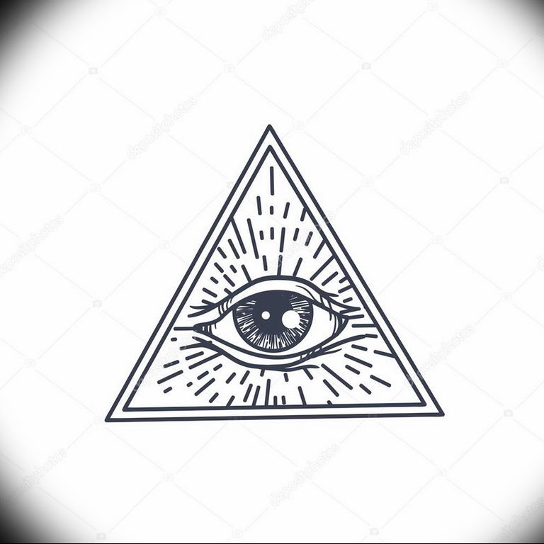 photo eye in triangle tattoo 03.03.2019 №197 - idea for eye in triangle tattoo - tattoovalue.net