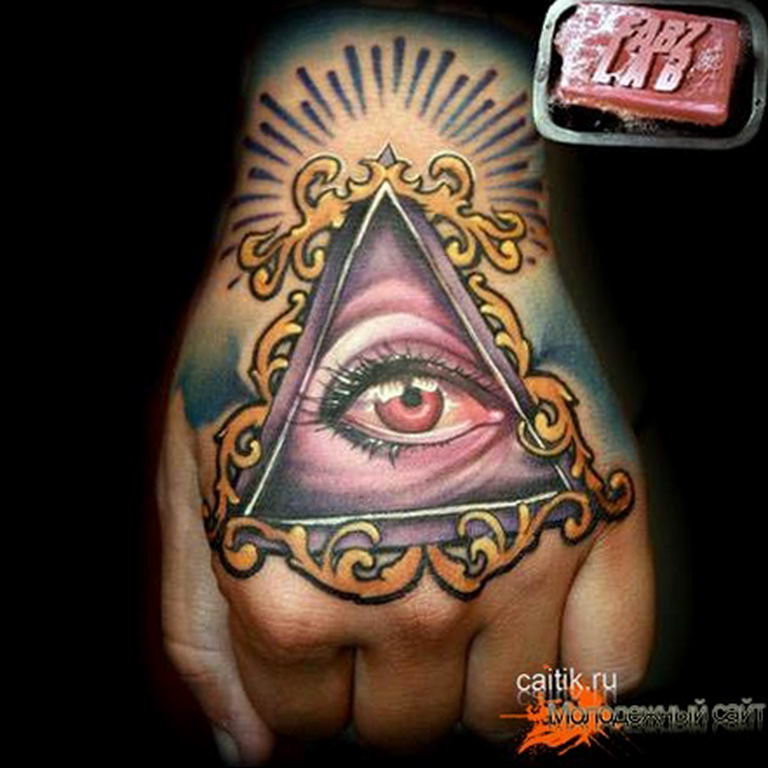 photo eye in triangle tattoo 03.03.2019 №206 - idea for eye in triangle tattoo - tattoovalue.net