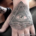 photo eye in triangle tattoo 03.03.2019 №226 - idea for eye in triangle tattoo - tattoovalue.net